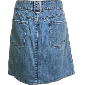 NEW YORK and Company Light Blue Denim Midi A line Skirt Womens 14